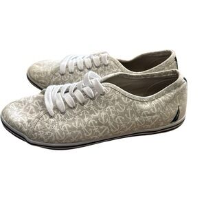 Nautica Lanyard Anchor Canvas Tennis Boat Sneakers 7.5